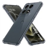 Asteroid GSM - Shockproof Clear Silicone - Motorola Edge 70 Pro - Smoke Black