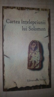 Cartea intelepciunii lui Solomon foto