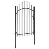 VidaXL Poartă de grădină, negru, 1 x 2 m, oțel