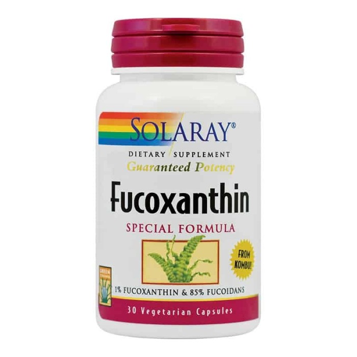 Fucoxanthin Solaray, 30 cps, Secom Fucoxanthin Solaray, 30 cps, Secom