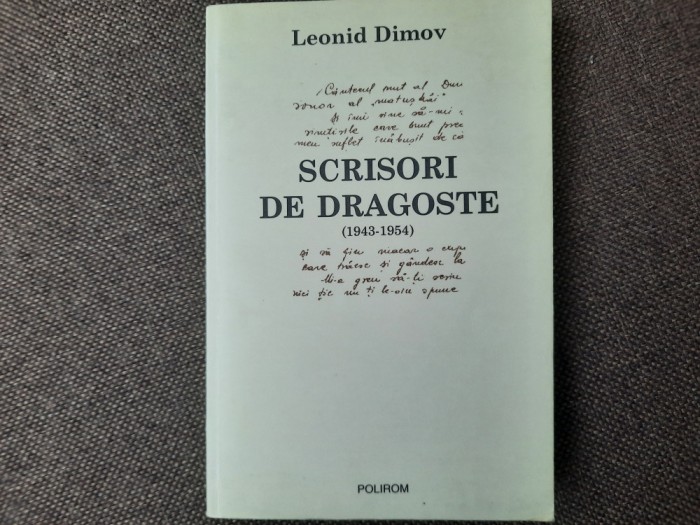 Leonid Dimov &ndash; Scrisori de dragoste ( prima editie )