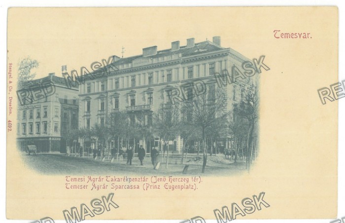 5559 - TIMISOARA, Agrarian Bank, Litho, Romania - old postcard - used - 1898