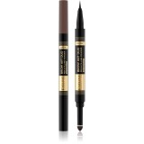 Eveline Cosmetics Brow Art Duo creion dermatograf cu două capete pentru spr&acirc;ncene culoare Dark 8 g