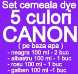 Cumpara ieftin Pachet 5 culori Cerneala CANON DYE CISS PGI5 CLI8 PGI520 CLI-521 PGI525 CLI-526