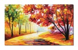 Tablou pictat manual, Noi doi spre viitor, 100x60cm ulei pe panza in cutit efect 3D, Spectaculos