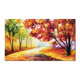 Tablou pictat manual, Noi doi spre viitor, 100x60cm ulei pe panza in cutit efect 3D, Spectaculos