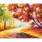 Tablou pictat manual, Noi doi spre viitor, 100x60cm ulei pe panza in cutit efect 3D, Spectaculos