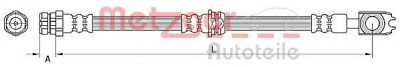 Conducta / cablu frana VW POLO (6R, 6C) (2009 - 2016) METZGER 4110881 foto