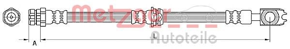 Conducta / cablu frana VW POLO (6R, 6C) (2009 - 2016) METZGER 4110881