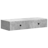vidaXL Masă laterală montată pe perete Gri Beton 87,5 x 34,5 x 17 cm 899178