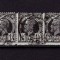 RO 1885/&#039;89 ,LP 43a ,&quot;Carol I - Vulturi &quot; hartie colorata, 1 1/2 in straif de 3