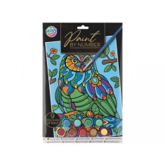 Set creativ Pictura pe numere, carton, A4, bufnita