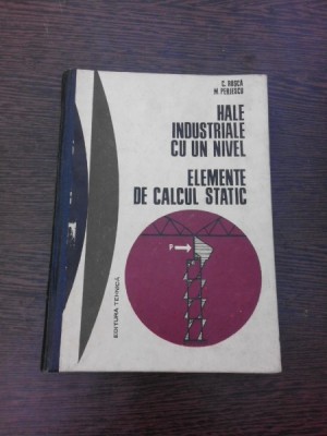 HALE INDUSTRIALE CU UN NIVEL, ELEMENTE DE CALCUL STATIC - C. RUSCA foto