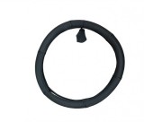 Husa volan din piele fara gaurele Diametru 37-38 cm culoare negru