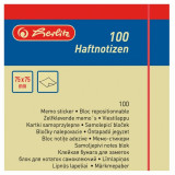 Bloc Notite Adezive 75x75mm 100file Galben, Herlitz