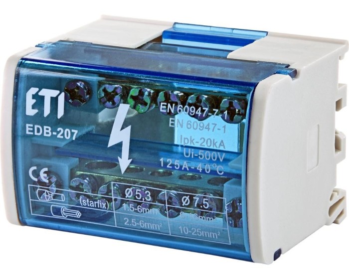 Bloc distributie repartitor 2P 14 gauri 125A Eti 001102300