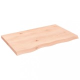 Cumpara ieftin Blat de masa, 80x50x(2-4) cm, lemn masiv de stejar netratat