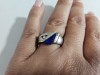 Inel din argint vintage cu lapis lazuli #6122