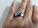 Inel din argint vintage cu lapis lazuli #6122
