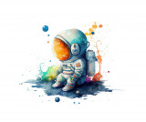 Cumpara ieftin Sticker decorativ Astronaut, Multicolor, 66 cm, 5858ST, Oem