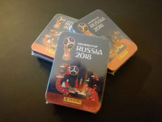 Tin metalic sigilat cu 8 pliculete Panini World Cup 2018 Russia, editia romana foto