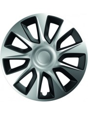 Set capace roti 15` silver&amp;amp;black stratos 4buc foto