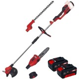 Einhell GE-LM 36/4in1 Li PXC + Twinpack - Unealta multifunctionala + Set 2 acumulatori Li-Ion 18 V 4 Ah