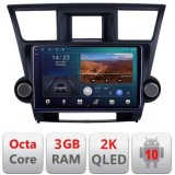 Navigatie Toyota Highlander 2007-2013 Android Ecran 2K QLED octa core 3+32 carplay android auto KIT-highlander+EDT-E310V3-2K CarStore Technology