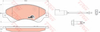 Set placute frana,frana disc FORD TRANSIT platou / sasiu (2006 - 2014) TRW GDB1723 foto