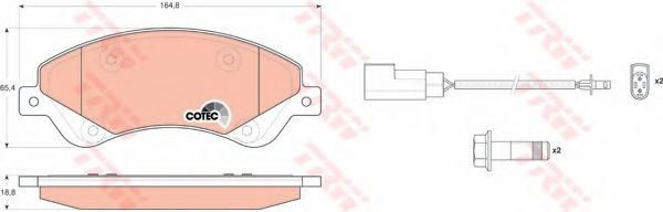 Set placute frana,frana disc FORD TRANSIT caroserie (2006 - 2014) TRW GDB1723