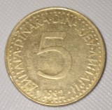 5 DINARI 1982 * IUGOSLAVIA