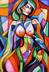 Tablou abstract intitulat &quot;Lucky Wings&quot;