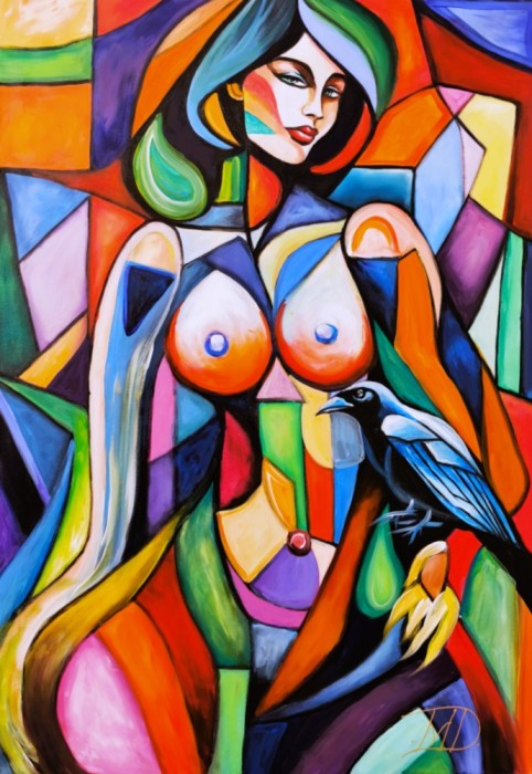 Tablou abstract intitulat &quot;Lucky Wings&quot;