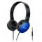 Casti cu banda Panasonic RP-HF300ME-A, Microfon, Albastru
