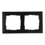 Rama Legrand New Suno 721522, 2 posturi, negru, pentru priza / intrerupator