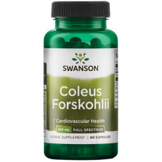 Coleus Forskohlii (400 mg), Swanson Full Spectrum Coleus Forskohlii - 60 capsule (60 doze) foto