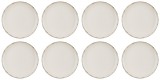 Set farfurii 8 piese, ceramice pentru fructe, Bej Nordic Style, diametru 19 cm