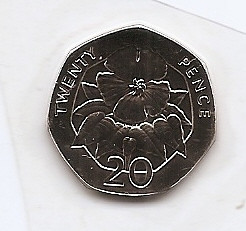 Sf. Helena &amp;amp; Ascension 20 Pence 2003 - Elizabeth II, 21.40 mm KM-21 UNC !!! foto