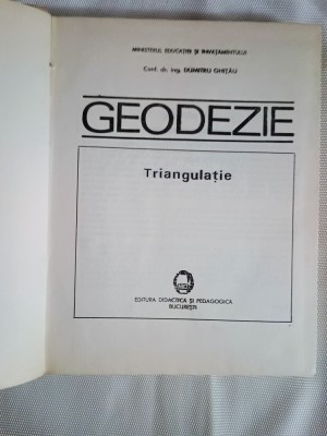 Geodezie. Triangulatie-D.Ghitau foto
