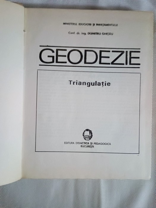 Geodezie. Triangulatie-D.Ghitau