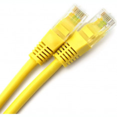 PATCH CORD UTP SPACER Cat5e cupru-aluminiu 0.5 m galben AWG26 SP-PT-CAT5-0.5M-Y foto