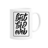 Cana alba personalizata Best Bro Ever, INOVATIX&reg;. 330ml