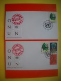 HOPCT PLIC FDC S NR 278 SET 2 FDC -ONU NATIUNILE UNITE 1982 -BIROUL DIN GENMEVA -ELVETIA