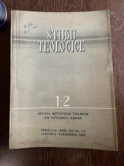 Studii Teologice. Revista institutelor teologice din Patriarhia Romana Seria a II-a 1-2 1961 foto