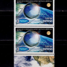 RO 2007 ,LP 1785 ,"50 ani satelitul Sputnik 1"- serie pereche V ,MNH