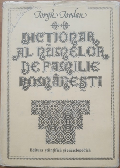 Iorgu Iordan - Dictionar al numelor de familie romanesti