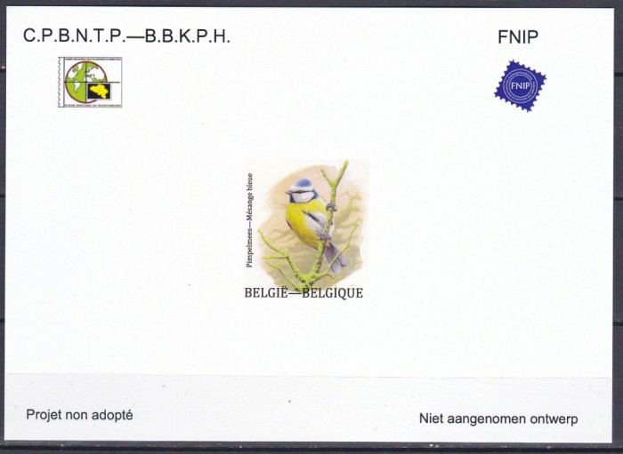 DB1 Fauna Pasari Belgia Eseu Proiect Neadoptat MNH