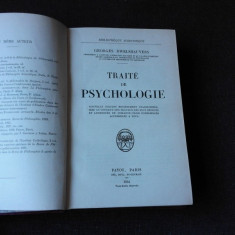 TRAITE DE PSYCHOLOGIE - GEORGES DWELSHAUVERS (CARTE IN LIMBA FRANCEZA)