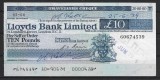 !!! RARR : MAREA BRITANIE , BANCA LLOYDS - CEC DE CALATORIE 10 POUNDS - INCASAT 1979 / CEL DIN SCAN