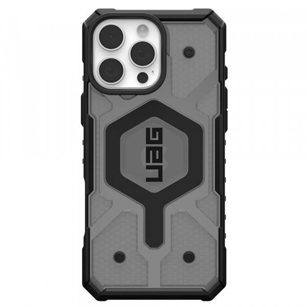Husa MagSafe pentru Apple iPhone 16 Pro Max, Urban Armor Gear, Pathfinder Clear, Gri